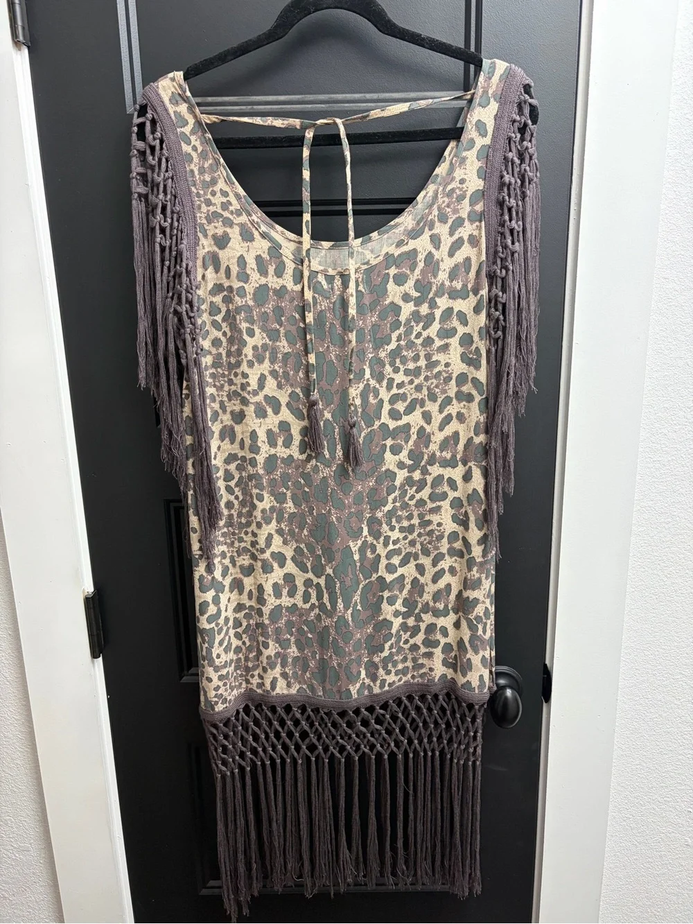 NWT vintage Spell BamBam Fringe Mini Dress - Picture 4 of 6